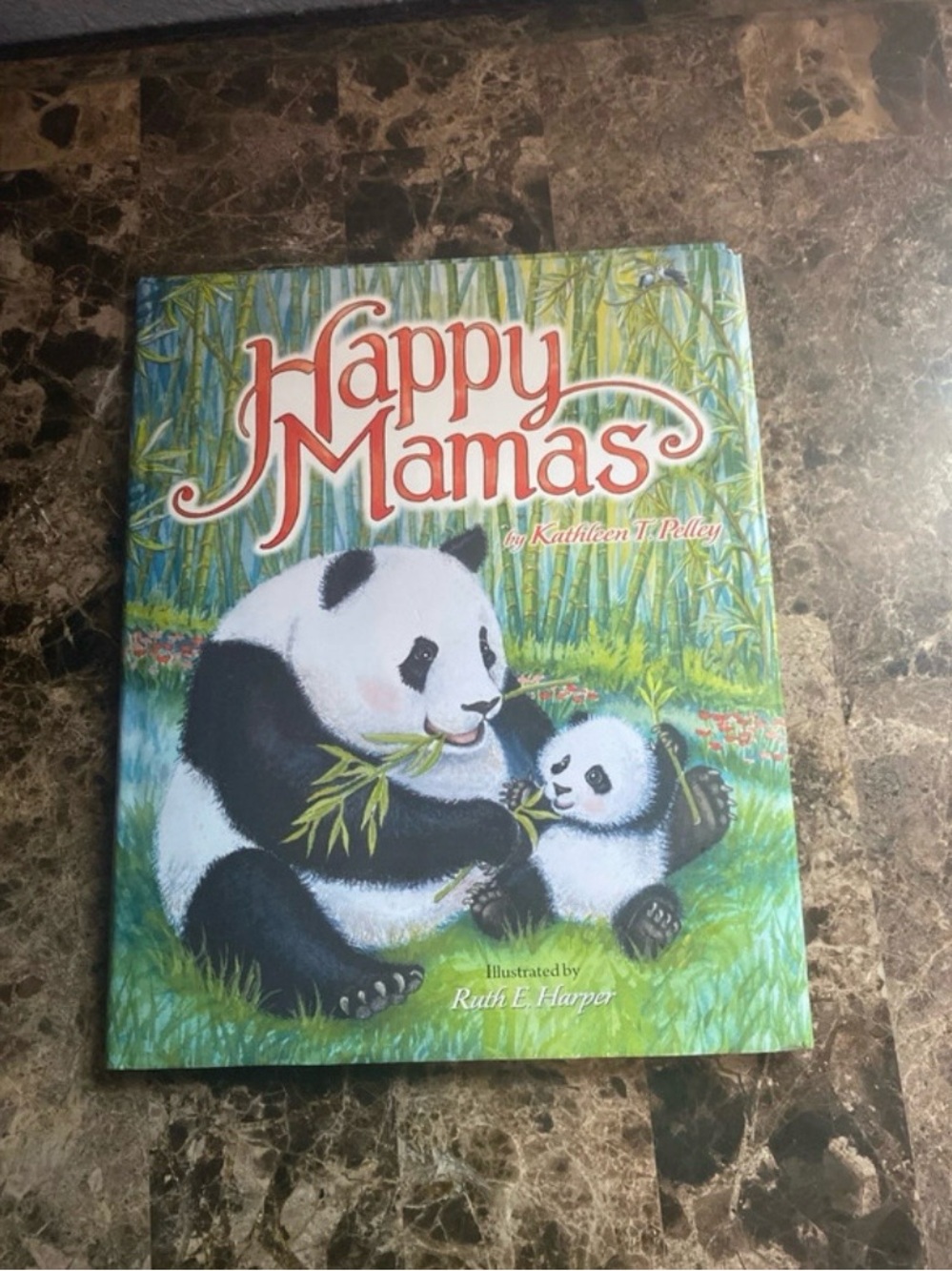Happy Mamas Panda Wall Art - Blue & Green